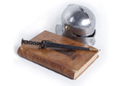 Helmet and Book